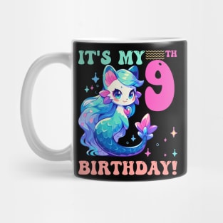 Kids It's My 9th Mercat Birthday Eight Year Old Gift For Boys Girls Kids Mug